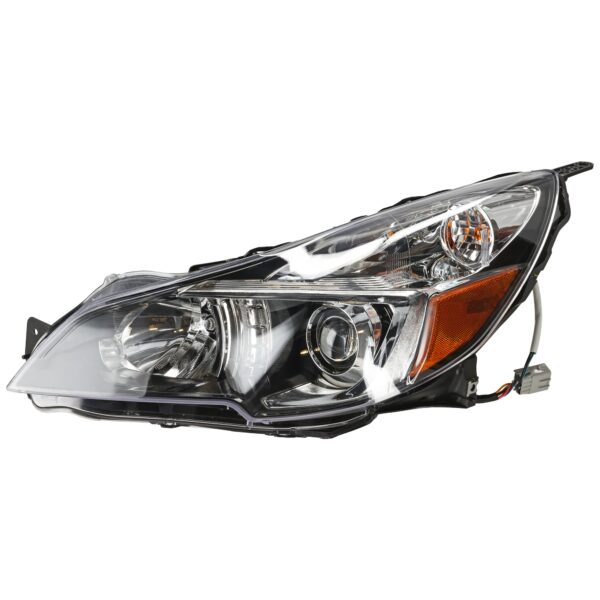 Driver Side Headlight, with Bulb, Halogen, Clear Lens, Black Interior, CAPA Certified