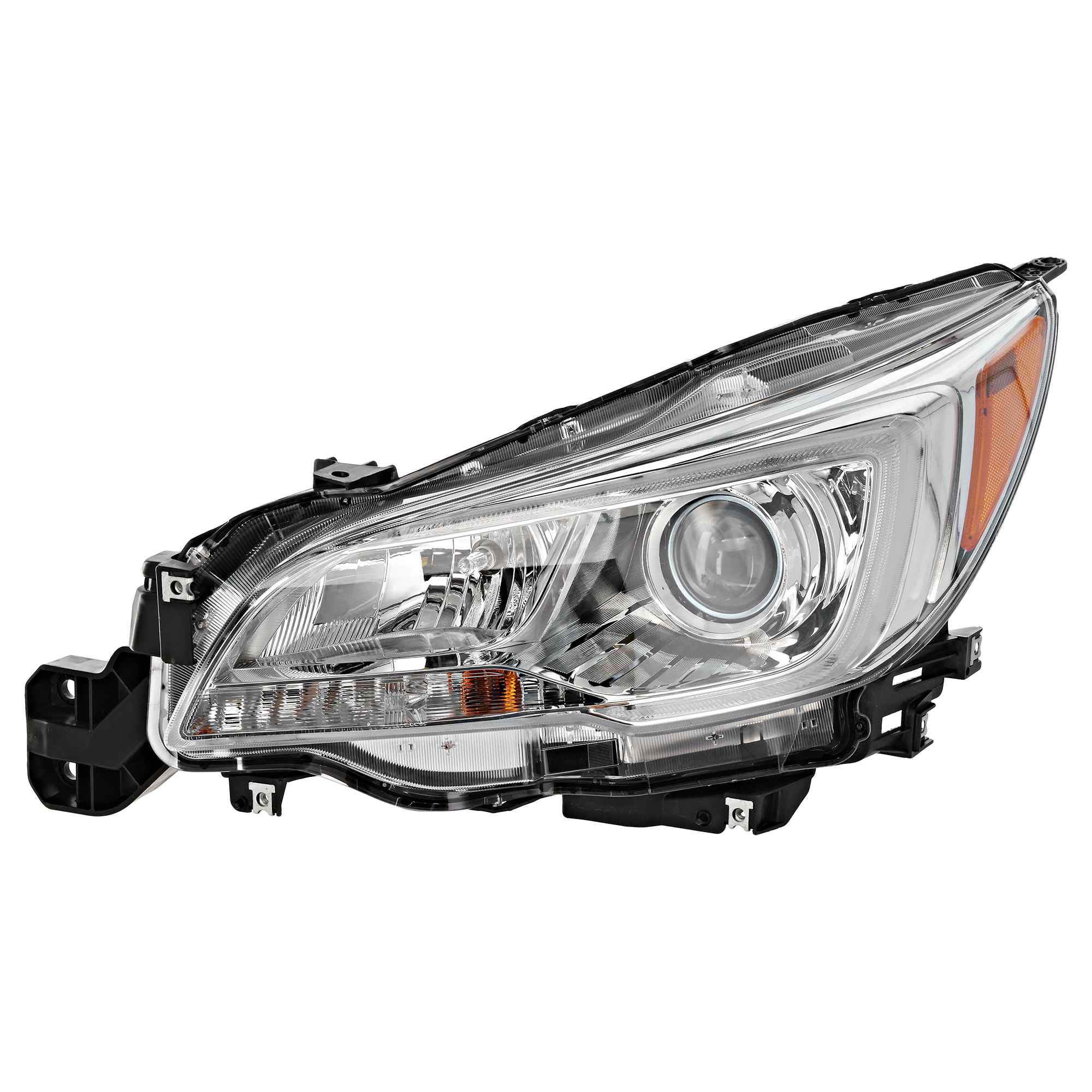 Driver Side Headlight, with Bulb, Halogen, Clear Lens, Chrome Interior, CAPA CERTIFIED