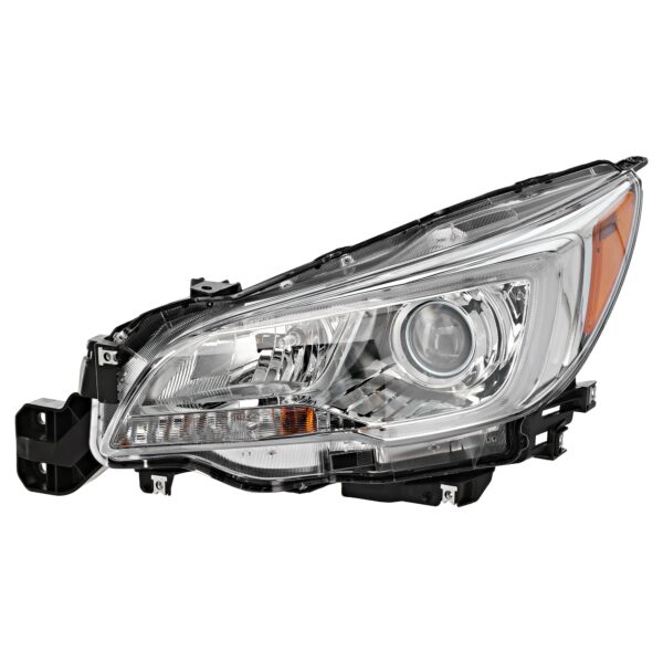 Driver Side Headlight, with Bulb, Halogen, Clear Lens, Chrome Interior, CAPA CERTIFIED