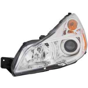 Driver Side Headlight, with Bulb, Halogen, Clear Lens, Chrome Interior, CAPA Certified