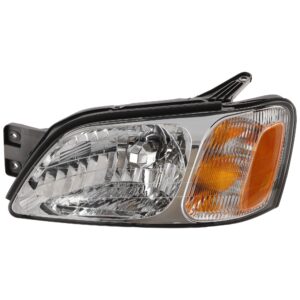 Driver Side Headlight, with Bulb, Halogen, Clear Lens, with Chrome Interior