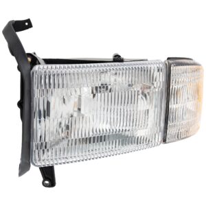 Driver Side Headlight, with Bulb, Halogen, Clear Lens, with Corner Light, without Sport Package