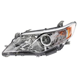 Driver Side Headlight, with Bulb, Halogen, L/LE/XLE/Hybrid Models