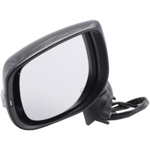Driver Side Mirror, Power Adjust, Heated, Manual Folding, Paintable, In-housing Signal Light, No Memory, No Puddle Light, No Auto-Dim, With Blind Spot Detection in Glass