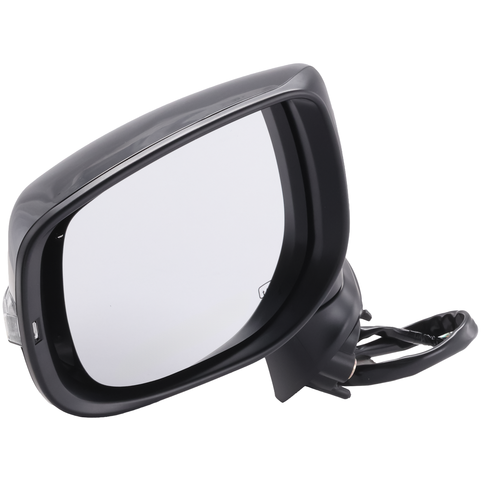 Driver Side Mirror, Power Adjust, Heated, Manual Folding, Paintable, In-housing Signal Light, No Memory, No Puddle Light, No Auto-Dim, With Blind Spot Detection in Glass