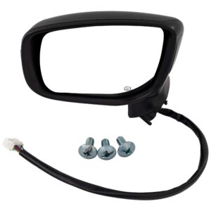 Driver Side Mirror, Power Adjust, Heated, Manual Folding, Paintable, In-housing Signal Light, No Memory, No Puddle Light, No Auto-Dim, With Blind Spot Detection in Glass
