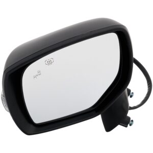 Driver Side Mirror, Power Adjust, Heated, Manual Folding, Paintable, In-housing Signal Light, No Memory, No Puddle Light, No Auto-Dim, With Blind Spot Detection in Glass