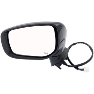 Driver Side Mirror, Power Adjust, Heated, Manual Folding, Paintable, In-housing Signal Light, No Memory, No Puddle Light, No Auto-Dim, With Blind Spot Detection in Glass