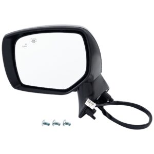 Driver Side Mirror, Power Adjust, Heated, Manual Folding, Paintable, No Signal Light, No Memory, No Puddle Light, No Auto-Dim, With Blind Spot Detection in Glass