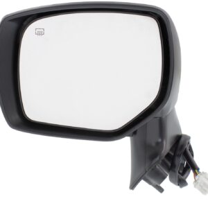 Driver Side Mirror, Power Adjust, Heated, Manual Folding, With 1 Paintable and 1 Textured Black Cap, No Signal Light, No Memory, No Puddle Light, No Auto-Dim, No Blind Spot Feature