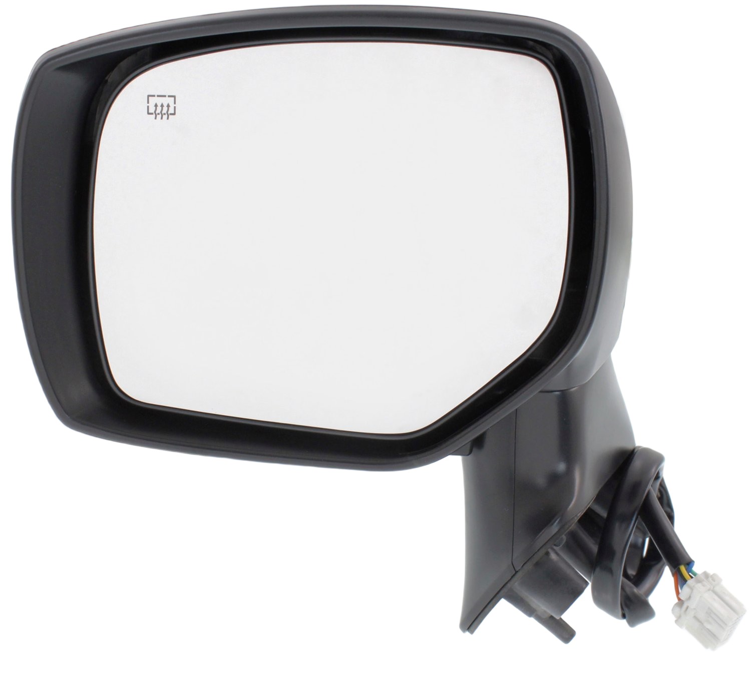 Driver Side Mirror, Power Adjust, Heated, Manual Folding, With 1 Paintable and 1 Textured Black Cap, No Signal Light, No Memory, No Puddle Light, No Auto-Dim, No Blind Spot Feature