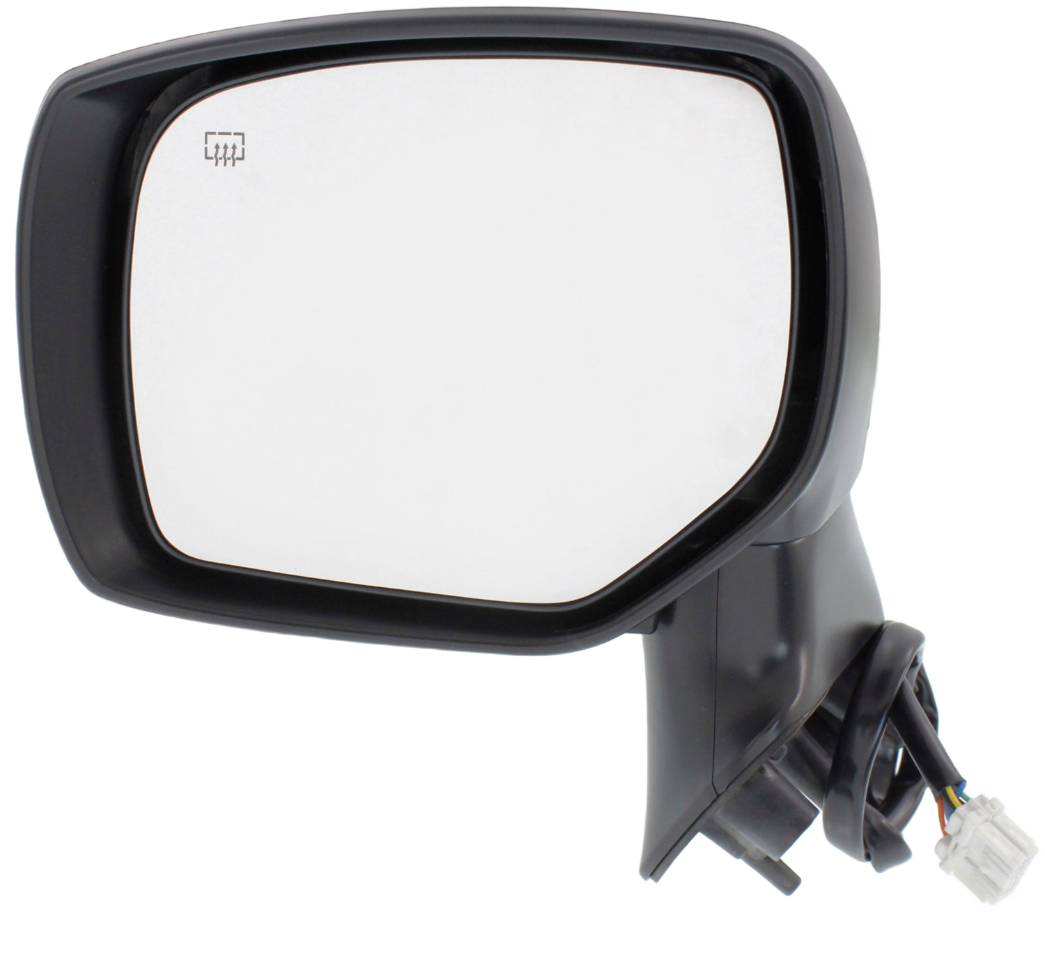 Driver Side Mirror, Power Adjust, Heated, Manual Folding, With 1 Paintable and 1 Textured Black Cap, No Signal Light, No Memory, No Puddle Light, No Auto-Dim, No Blind Spot Feature