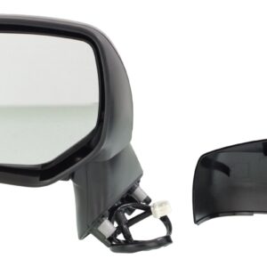 Driver Side Mirror, Power Adjust, Heated, Manual Folding, With 1 Paintable and 1 Textured Black Cap, No Signal Light, No Memory, No Puddle Light, No Auto-Dim, No Blind Spot Feature