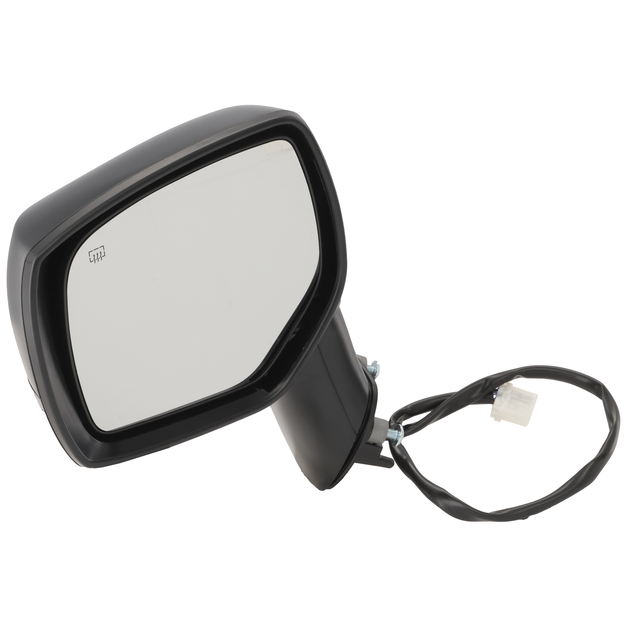 Driver Side Mirror, Power Adjust, Heated, Manual Folding, With 1 Paintable and 1 Textured Black Cap, No Signal Light, No Memory, No Puddle Light, No Auto-Dim, No Blind Spot Feature