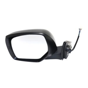 Driver Side Mirror, Power Adjust, Manual Folding, Heated, Paintable, In-housing Signal Light, No Memory, No Puddle Light, No Auto-Dimming, No Blind Spot Feature