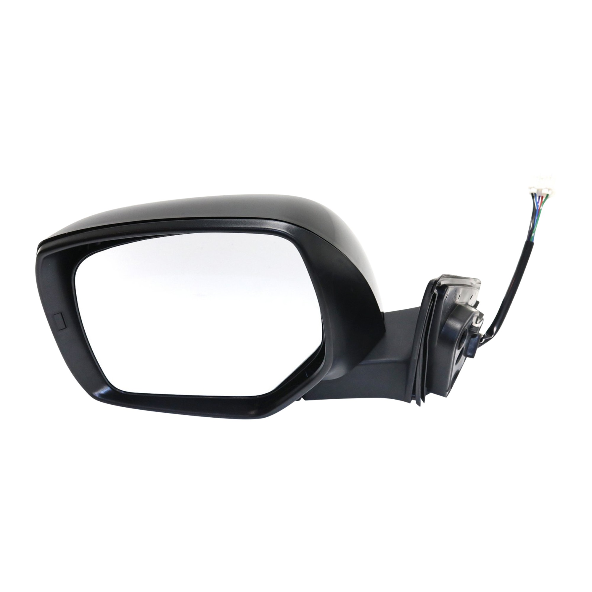 Driver Side Mirror, Power Adjust, Manual Folding, Heated, Paintable, In-housing Signal Light, No Memory, No Puddle Light, No Auto-Dimming, No Blind Spot Feature