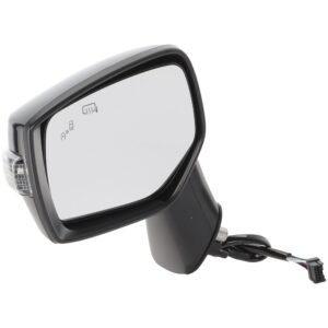 Driver Side Mirror, Power Adjust, Manual Folding, Heated, Paintable, In-housing Signal Light, No Memory, No Puddle Light, No Auto-Dimming, With Blind Spot Detection in Glass