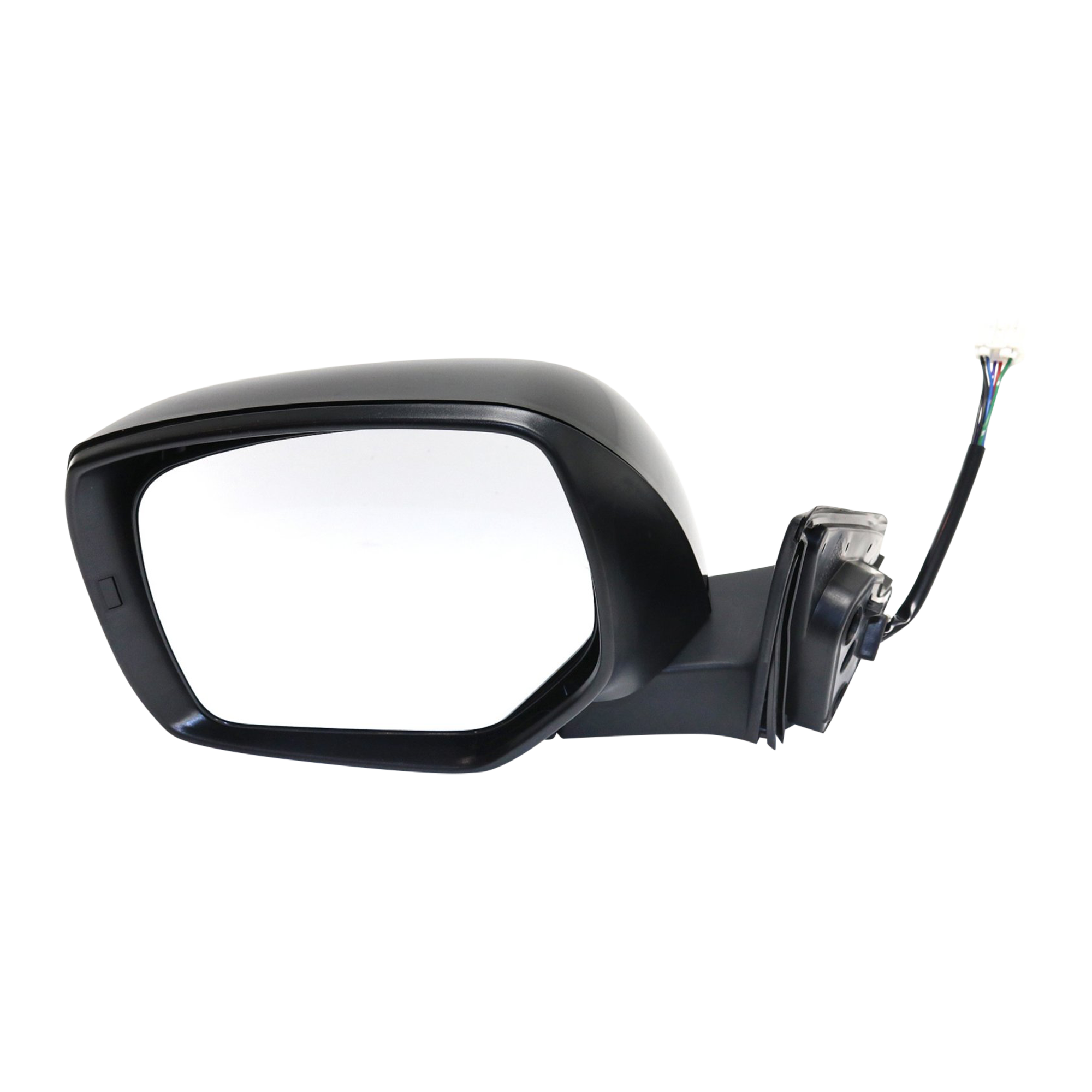 Driver Side Mirror, Power Adjust, Manual Folding, Heated, Paintable, In-housing Signal Light, No Memory, No Puddle Light, No Auto-Dimming, No Blind Spot Feature