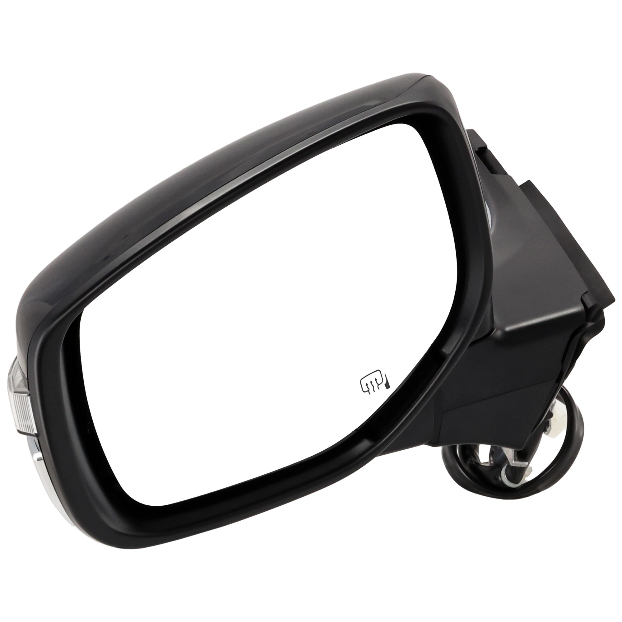 Driver Side Mirror, Power Adjust, Manual Folding, Heated, Paintable, In-housing Signal Light, No Memory, No Puddle Light, No Auto-Dimming, No Blind Spot Feature