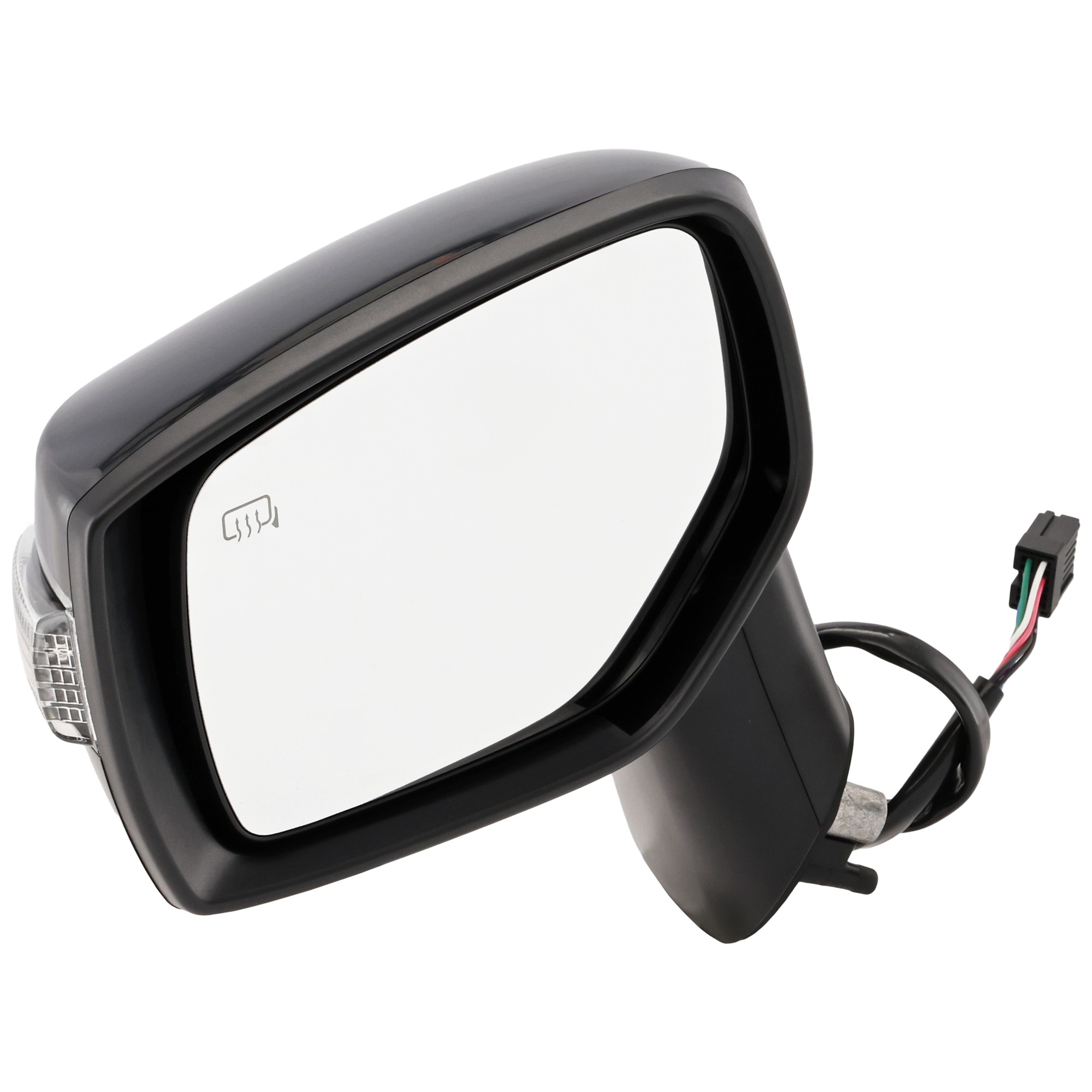 Driver Side Mirror, Power Adjust, Manual Folding, Heated, Paintable, In-housing Signal Light, No Memory, No Puddle Light, No Auto-Dimming, No Blind Spot Feature