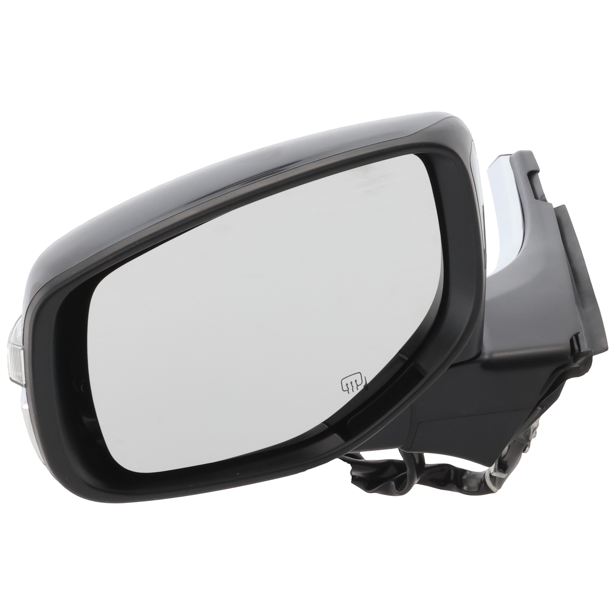 Driver Side Mirror, Power Adjust, Manual Folding, Heated, Paintable, In-Housing Signal Light, No Memory, No Puddle Light, No Auto-Dimming, No Blind Spot Feature