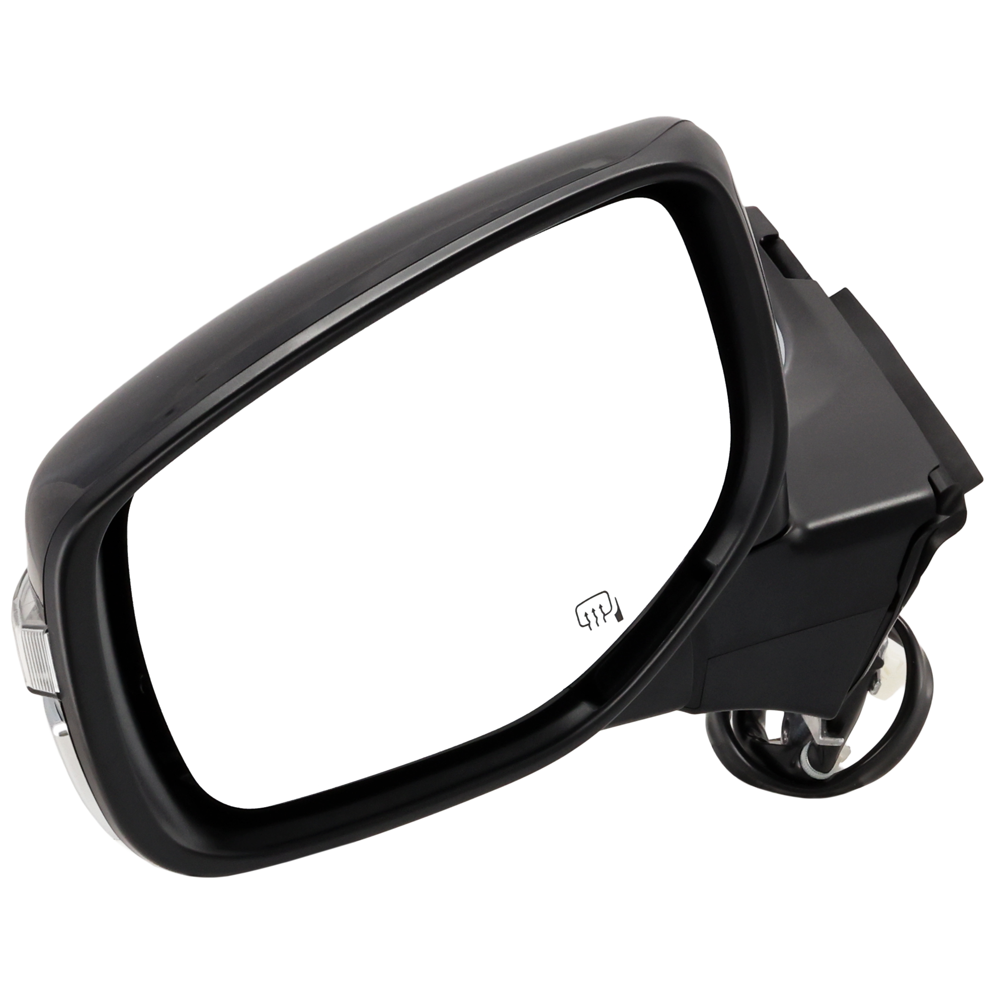 Driver Side Mirror, Power Adjust, Manual Folding, Heated, Paintable, In-housing Signal Light, No Memory, No Puddle Light, No Auto-Dimming, No Blind Spot Feature