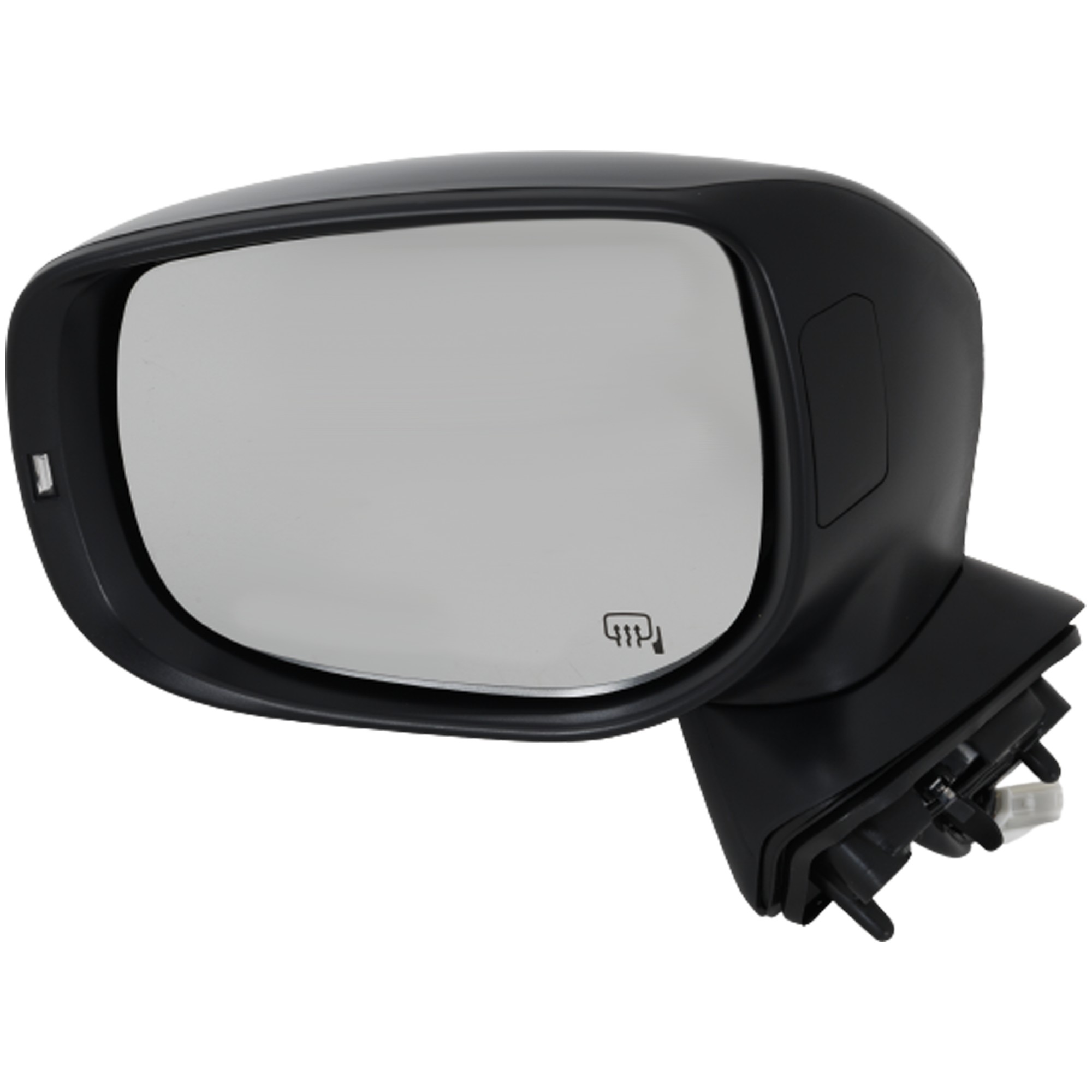 Driver Side Mirror, Power Adjust, Manual Folding, Heated, Paintable, In-housing Signal Light, No Memory, No Puddle Light, No Auto-Dimming, No Blind Spot Feature