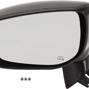 Driver Side Mirror, Power Adjust, Manual Folding, Heated, Paintable, No Signal Light, No Memory, No Puddle Light, No Auto-Dimming, No Blind Spot Feature
