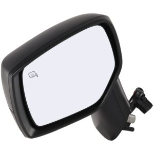 Driver Side Mirror, Power Adjust, Manual Folding, Heated, Textured Black, No Signal Light, No Memory, No Puddle Light, No Auto-Dimming, No Blind Spot Feature