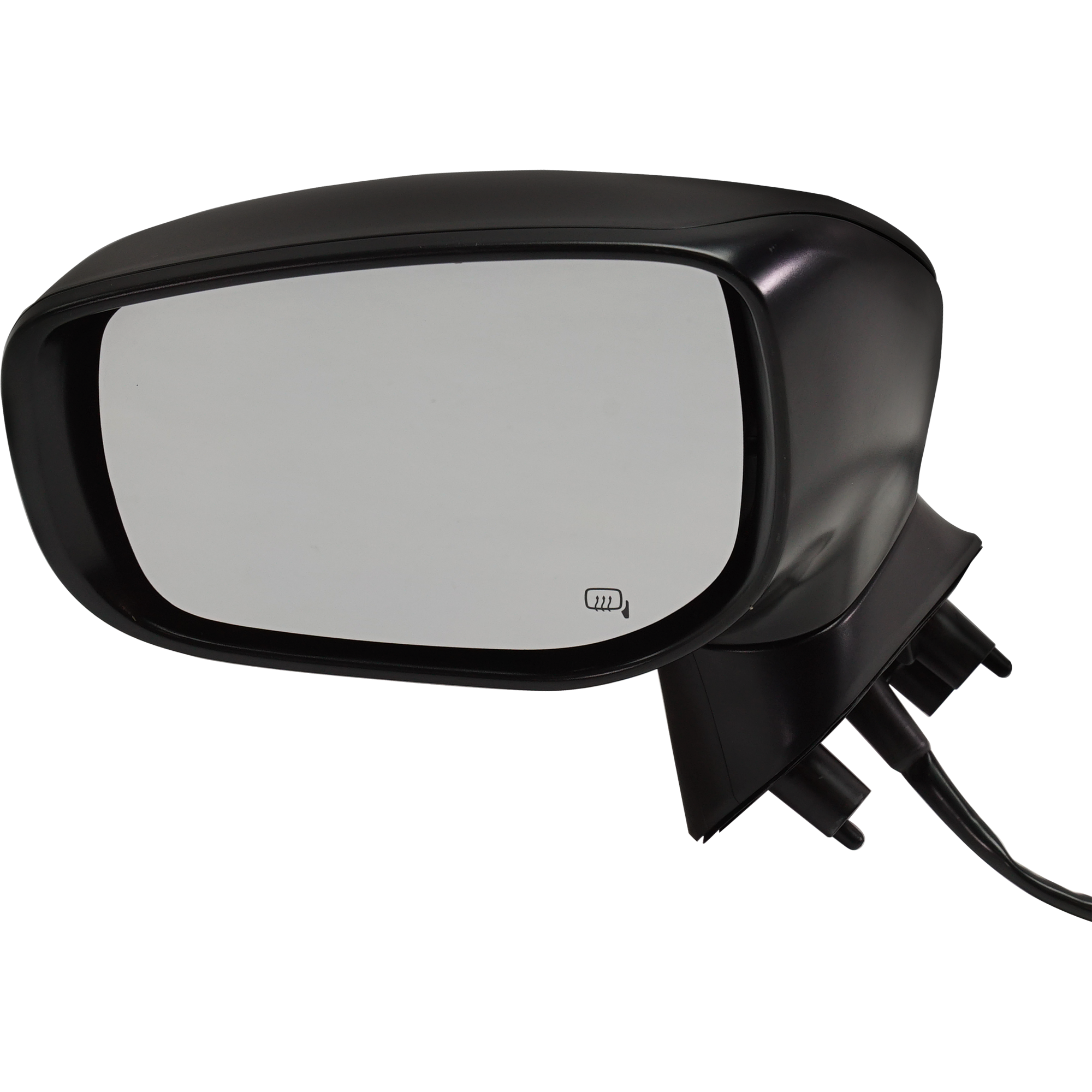 Driver Side Mirror, Power Adjust, Manual Folding, Heated, Textured Black, No Signal Light, No Memory, No Puddle Light, No Auto-Dimming, No Blind Spot Feature