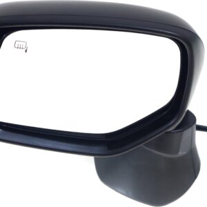 Driver Side Mirror, Power Adjust, Manual Folding, Heated, Textured Black, No Signal Light, No Memory, No Puddle Light, No Auto-Dimming, No Blind Spot Feature