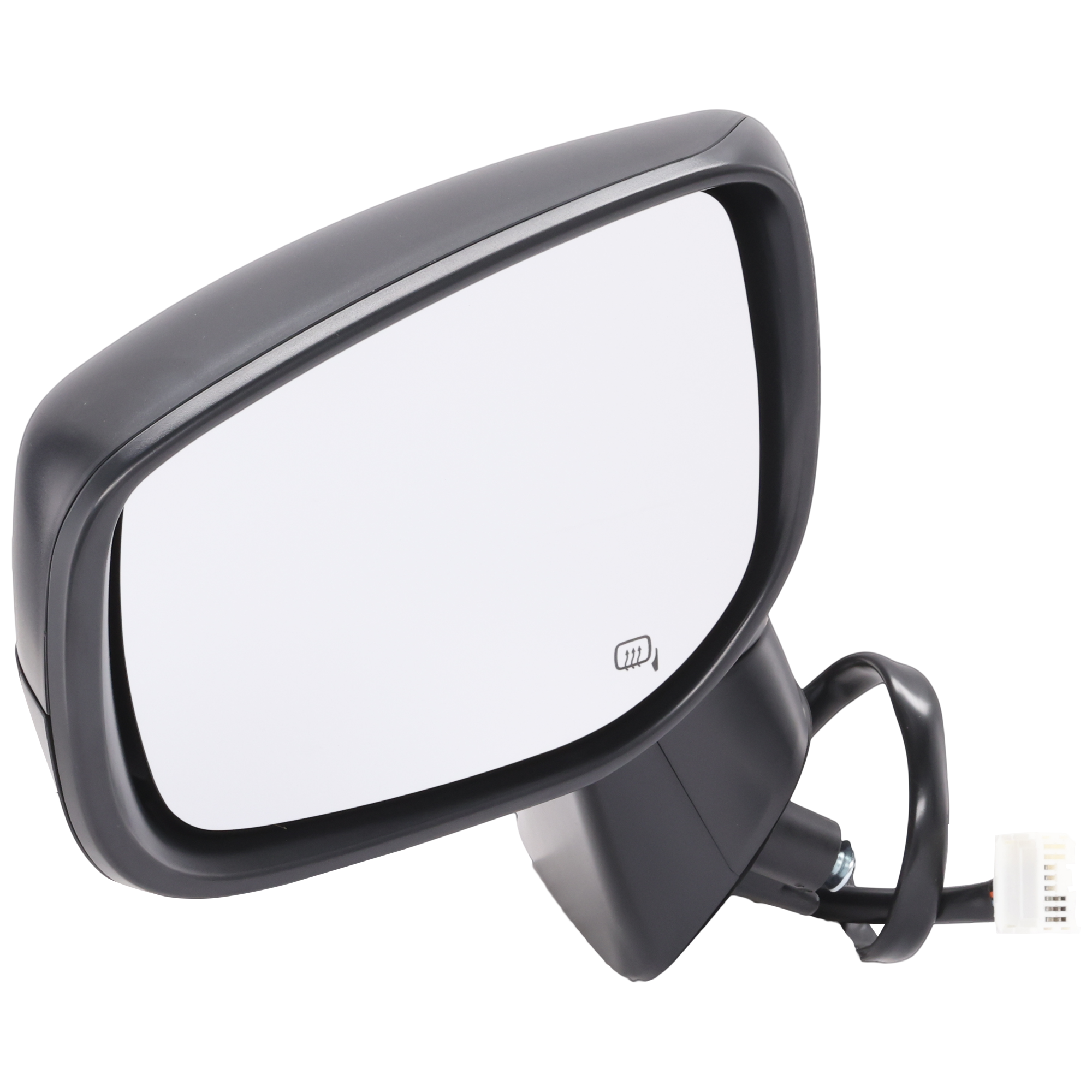 Driver Side Mirror, Power Adjust, Manual Folding, Heated, Textured Black, No Signal Light, No Memory, No Puddle Light, No Auto-Dimming, No Blind Spot Feature