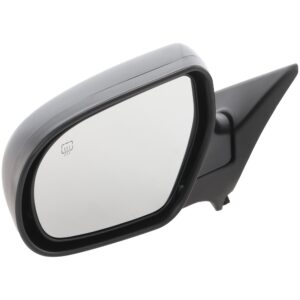 Driver Side Mirror, Power Adjust, Manual Folding, Heated, Textured Black, No Signal Light, No Memory, No Puddle Light, No Auto-Dimming, No Blind Spot Feature