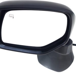 Driver Side Mirror, Power Adjust, Manual Folding, Heated, Textured Black, No Signal Light, No Memory, No Puddle Light, No Auto-Dimming, No Blind Spot Feature