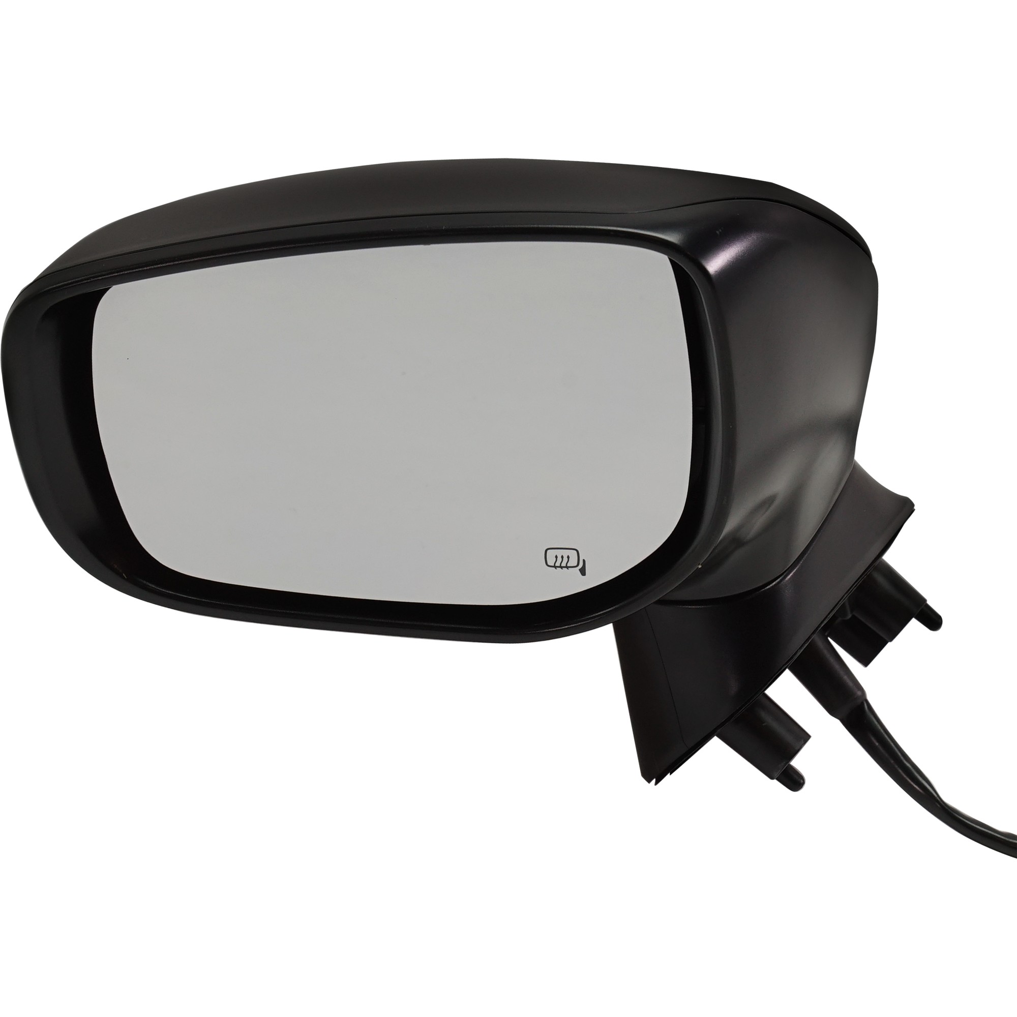 Driver Side Mirror, Power Adjust, Manual Folding, Heated, Textured Black, No Signal Light, No Memory, No Puddle Light, No Auto-Dimming, No Blind Spot Feature