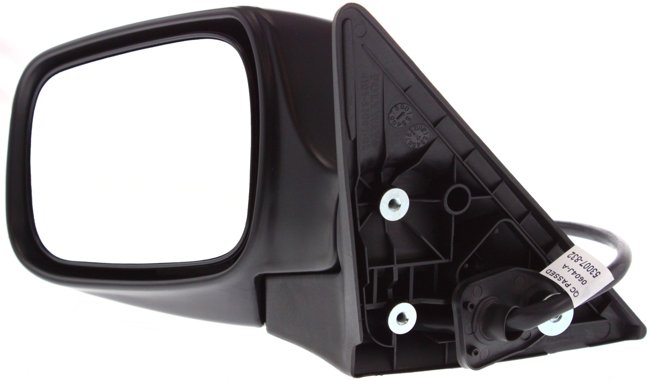 Driver Side Mirror, Power Adjust, Manual Folding, Non-Heated, Paintable, No Signal Light, No Memory, No Puddle Light, No Auto-Dimming, No Blind Spot Feature, 2.5 X Model