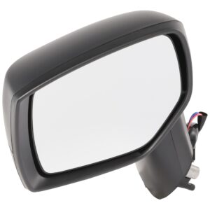 Driver Side Mirror, Power Adjust, Manual Folding, Non-Heated, Textured Black, No Signal Light, No Memory, No Puddle Light, No Auto-Dimming, No Blind Spot Feature