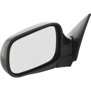Driver Side Mirror, Power Adjust, Non-Heated, Manual Folding, Paintable, No Signal Light, No Memory, No Puddle Light, No Auto-Dim, No Blind Spot Feature