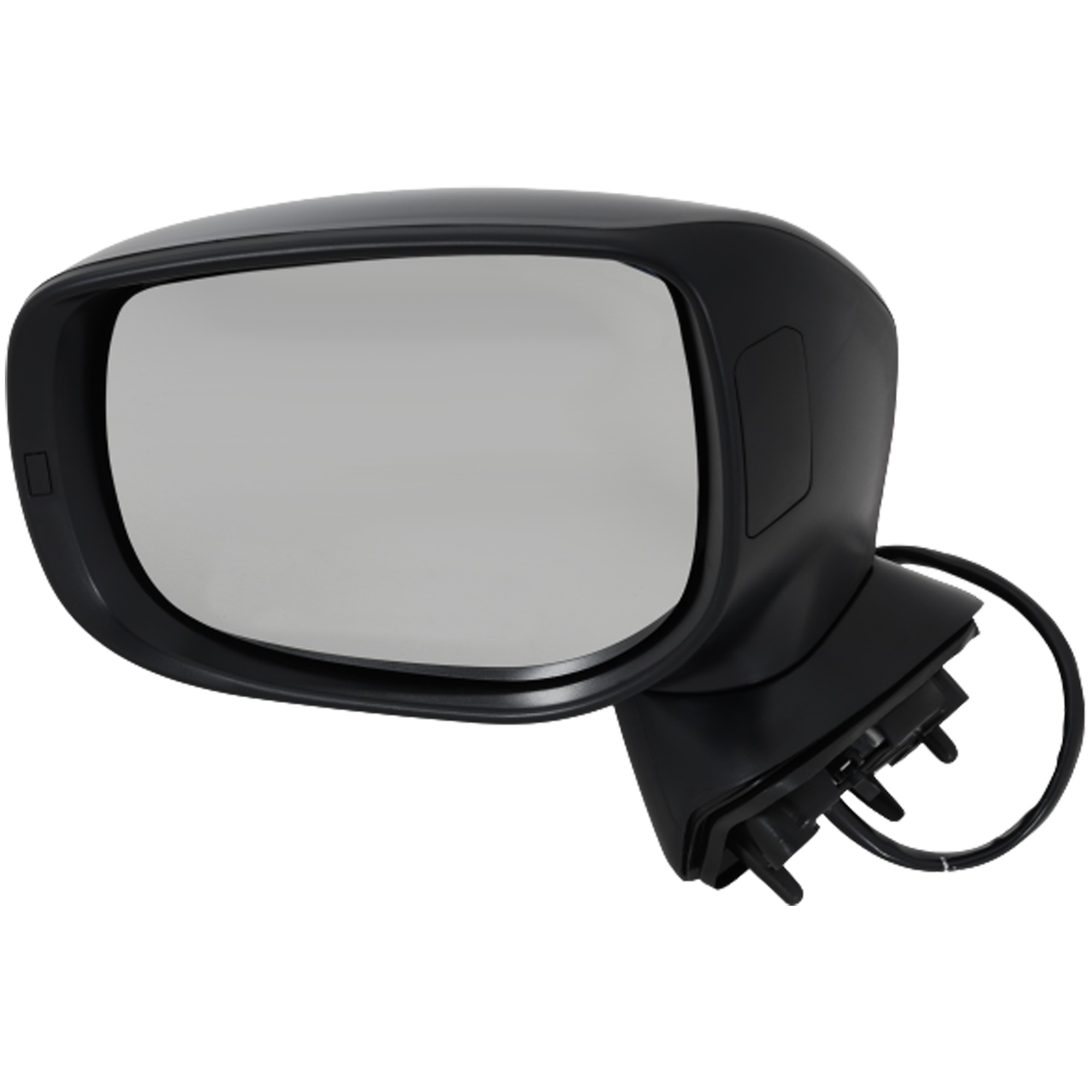 Driver Side Mirror, Power Adjust, Non-Heated, Manual Folding, Textured Black, No Signal Light, No Memory, No Puddle Light, No Auto-Dim, No Blind Spot Feature