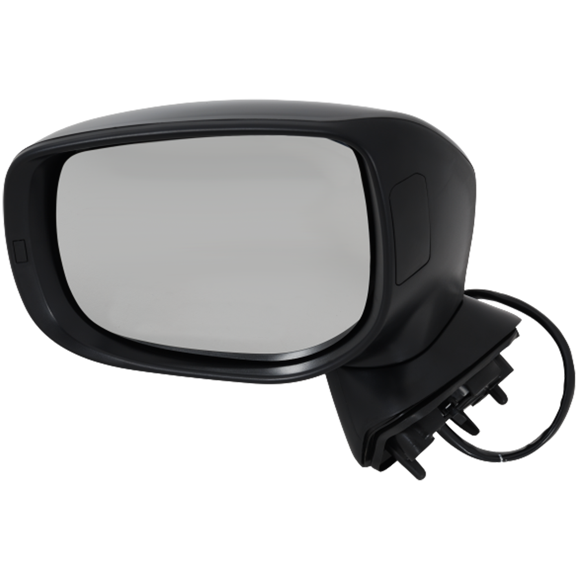 Driver Side Mirror, Power Adjust, Non-Heated, Manual Folding, Textured Black, No Signal Light, No Memory, No Puddle Light, No Auto-Dim, No Blind Spot Feature