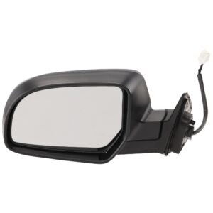 Driver Side Mirror, Power Adjust, Non-Heated, Manual Folding, With 1 Paintable and 1 Textured Black Cap, No Signal Light, No Memory, No Puddle Light, No Auto-Dim, No Blind Spot...