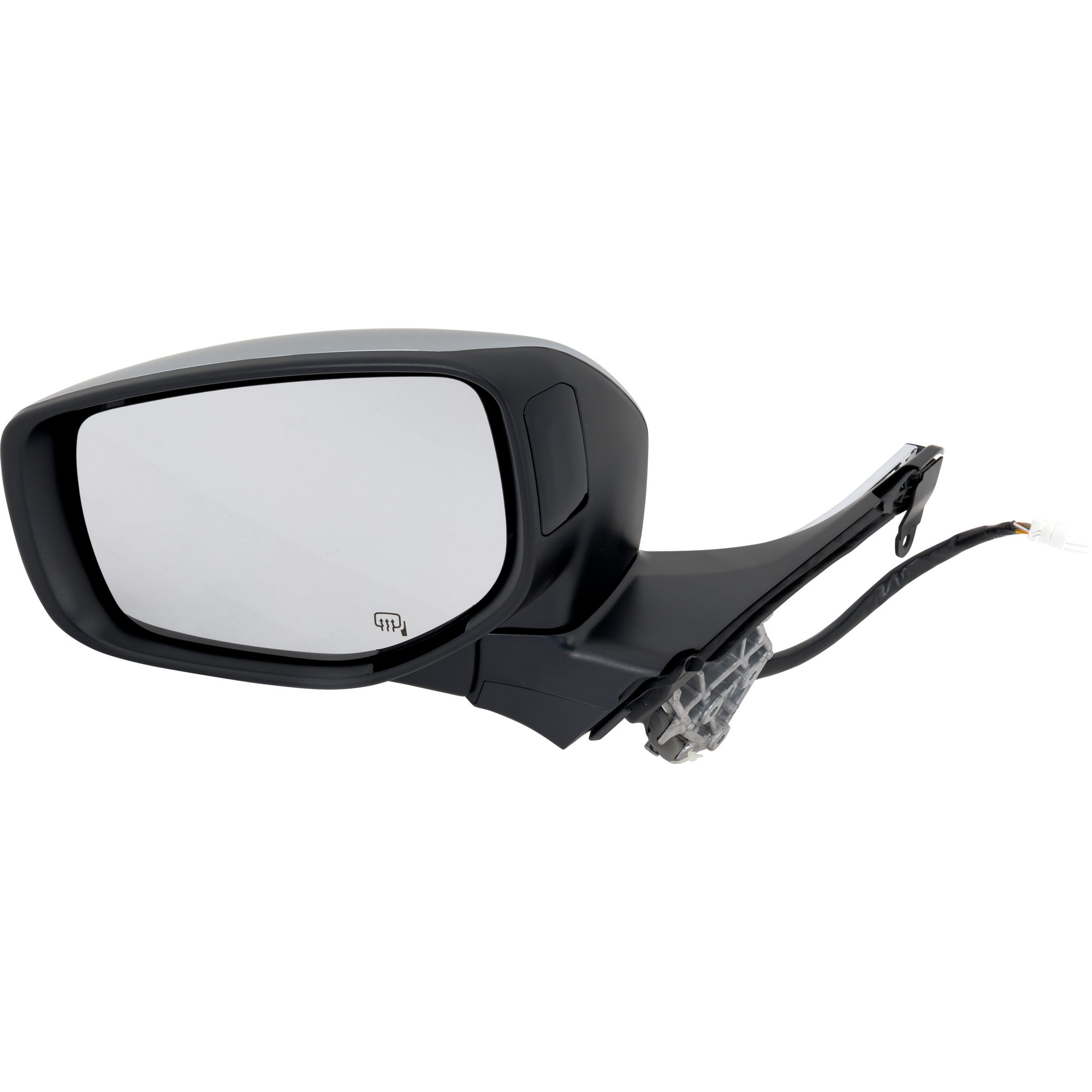 Driver Side Mirror, Power Adjust, Power Folding, Heated, Chrome, In-Housing Signal Light, With Memory, No Puddle Light, No Auto-Dimming, With Blind Spot Detection in Glass