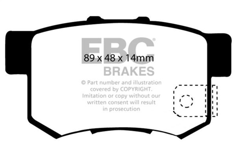 DP41193R Rear Yellowstuff Street and Track Aramid Fiber Brake Pad Set - Image 2
