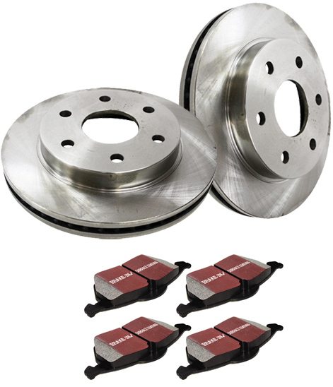 S1KF1486 Front Brake Disc and Pad Kit, Silver Grey Geomet, Plain Surface, 5 Lugs, 294.64 mm, Aramid Fiber, S1 Ultimax2 Pad and RK Premium Rotors