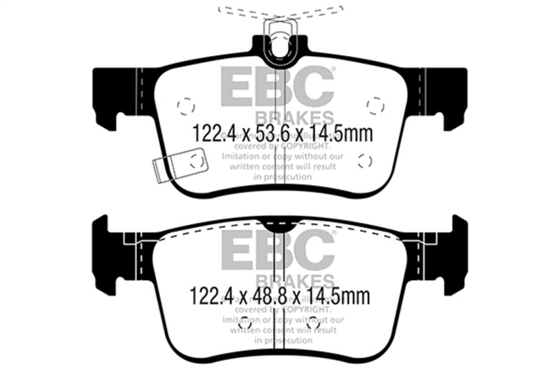 UD1878 Rear Ultimax2 OEM Replacement Aramid Fiber Brake Pad Set
