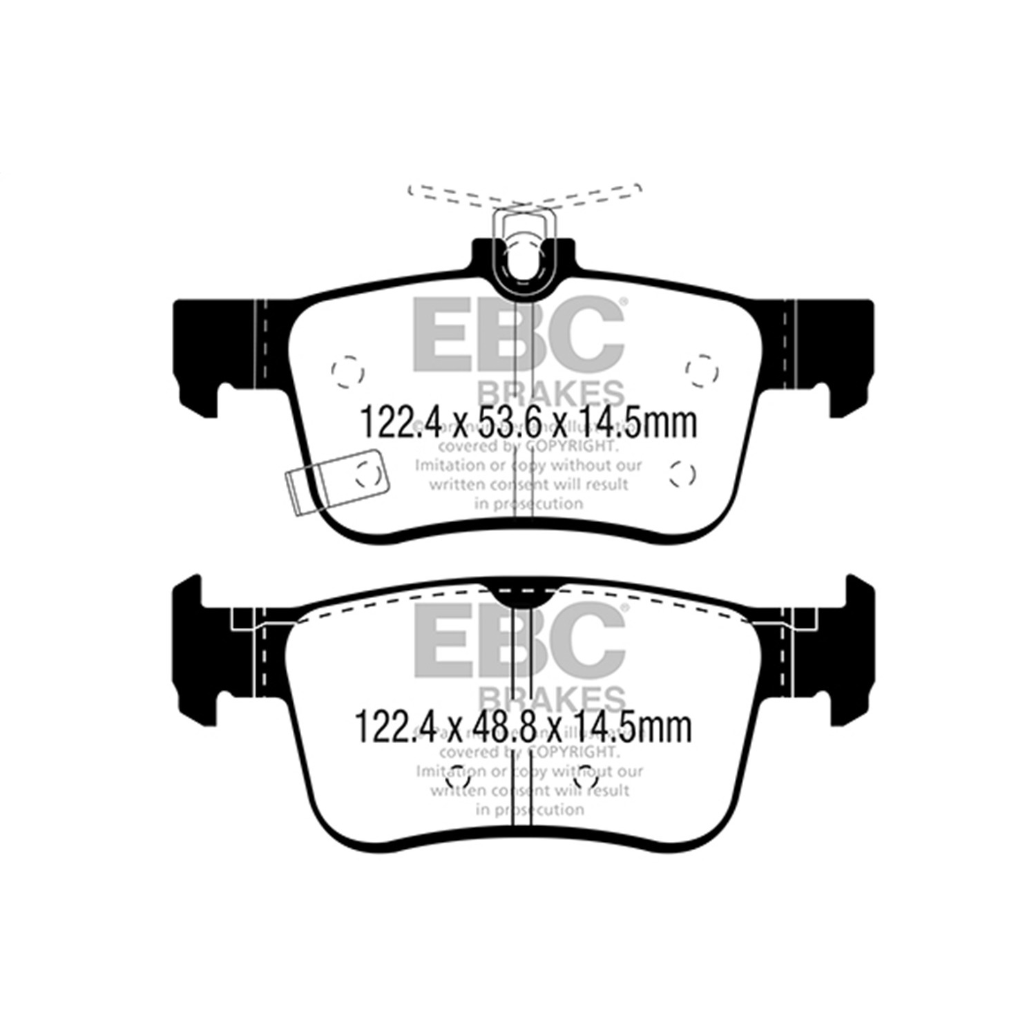 UD1878 Rear Ultimax2 OEM Replacement Aramid Fiber Brake Pad Set - Image 3