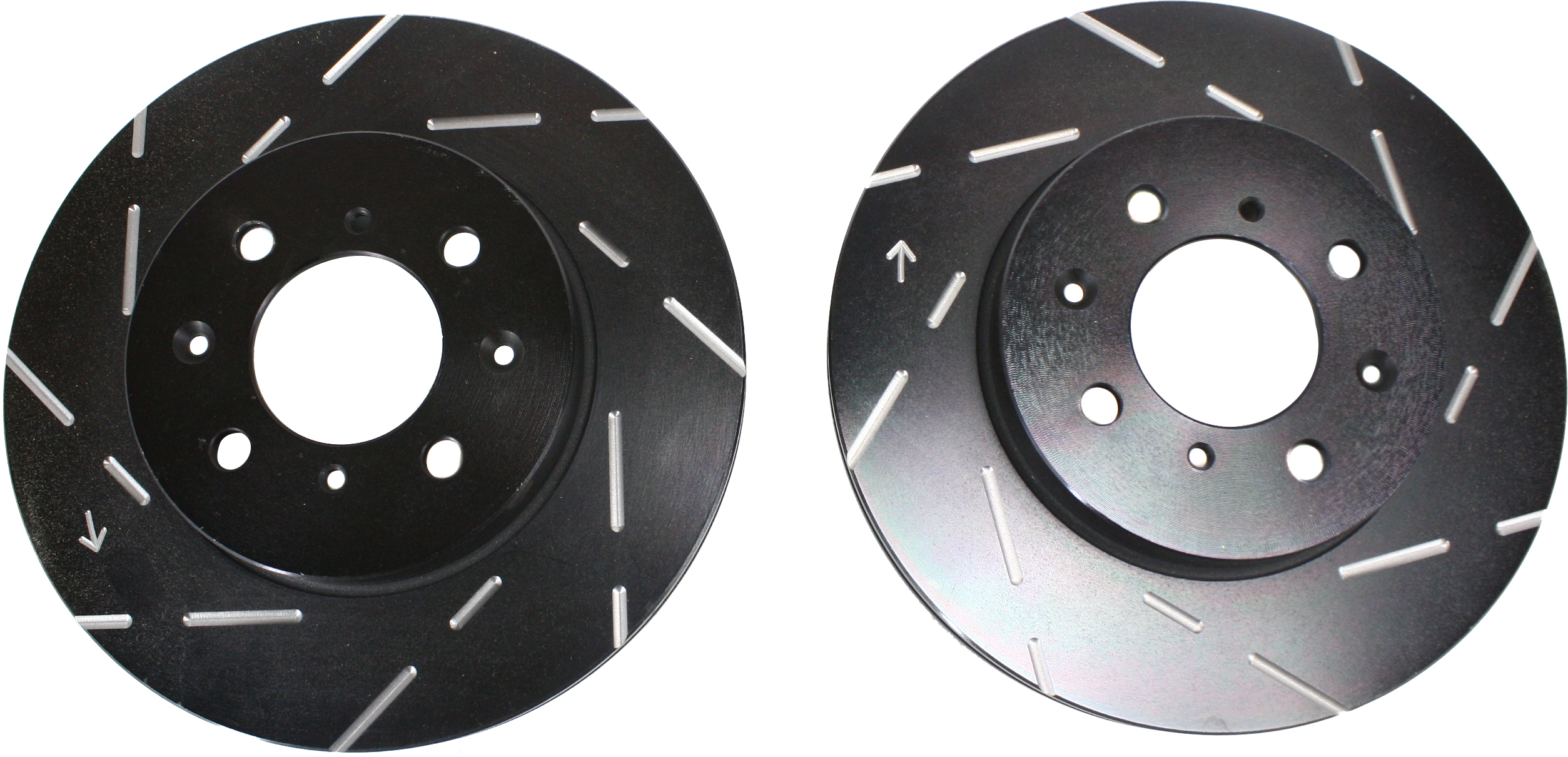 USR850 Front Brake Disc, Silver Grey Geomet, Slotted, 4 Lugs, 261.87 mm, USR Sport Slotted - Image 2