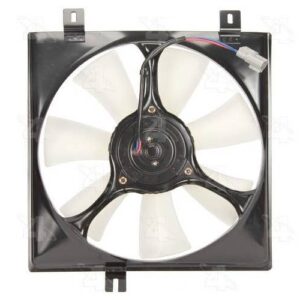 Four Seasons Black A/C Condenser Fan Assembly for a Toyota RAV4 | 75576