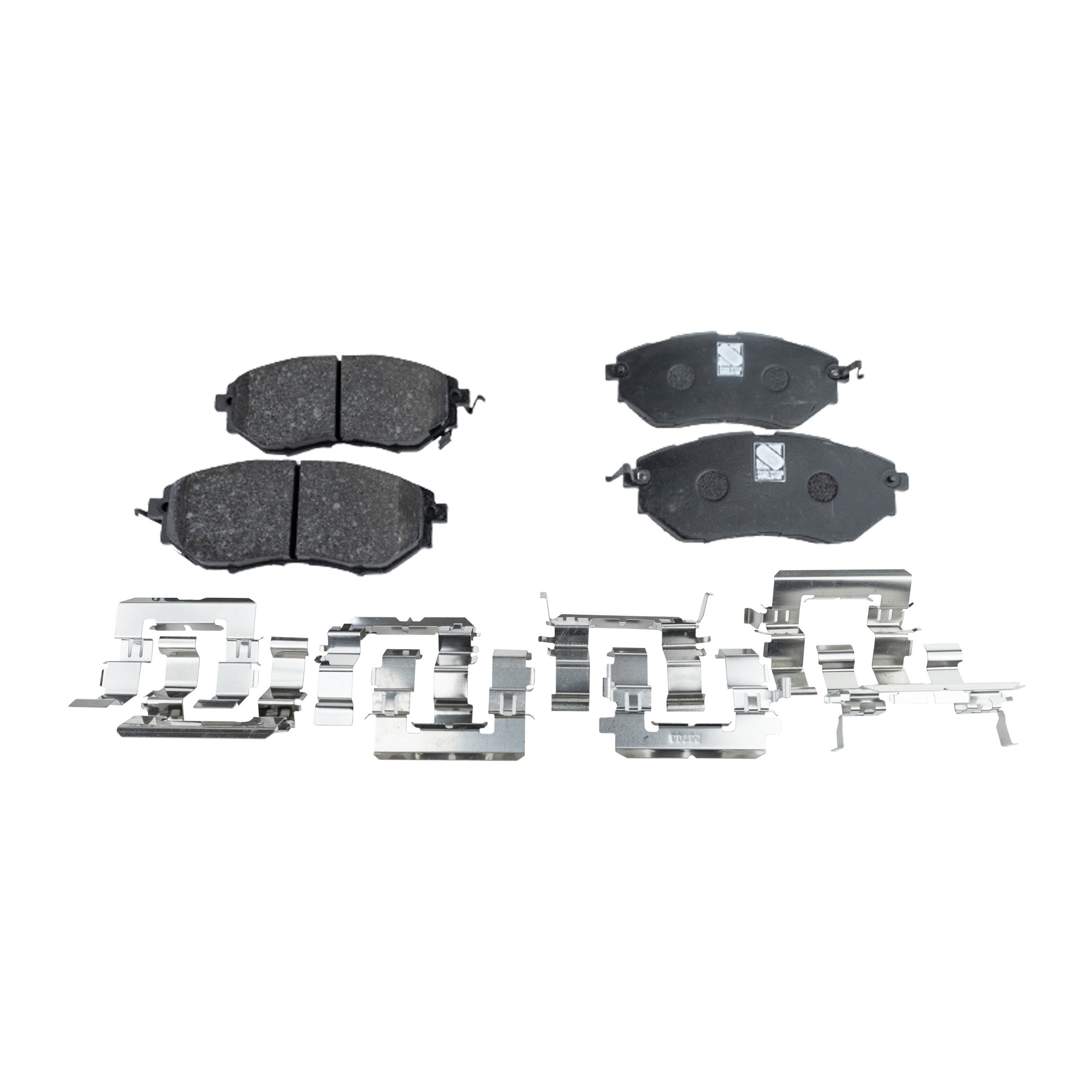 Front and Rear Brake Pad Sets, Organic - Front; Ceramic - Rear Pad Material