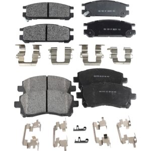 Front and Rear Brake Pad Sets, Pro-Line Series, Ceramic - Front; Semi-Metallic - Rear Pad Material
